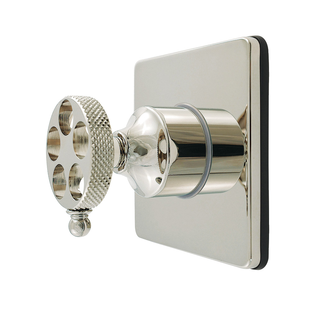 KS4046RKX Webb Single-Handle Six-Way Diverter Valve with Knurled Handle & Square Trim Kit - Polished Nickel