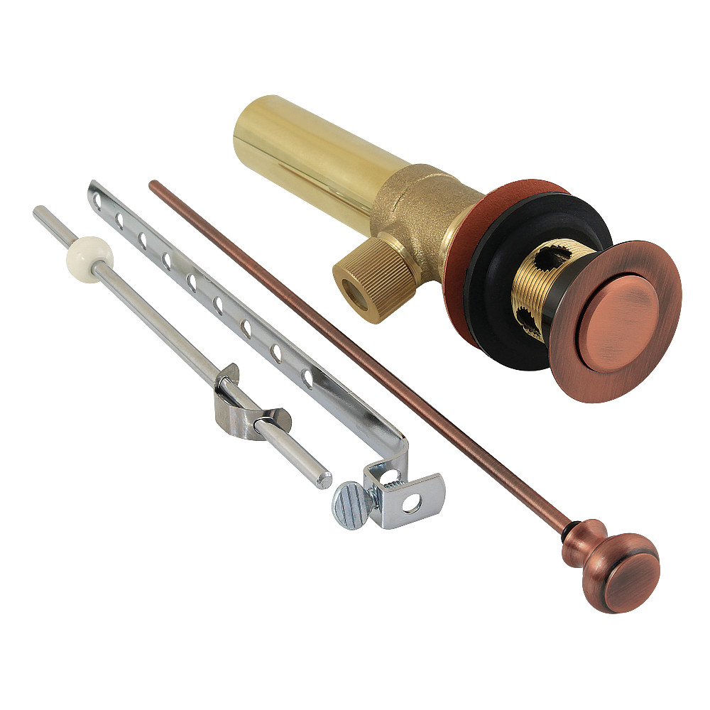 KB2006AC Pop-Up Drain with Overflow, 22 Gauge - Antique Copper