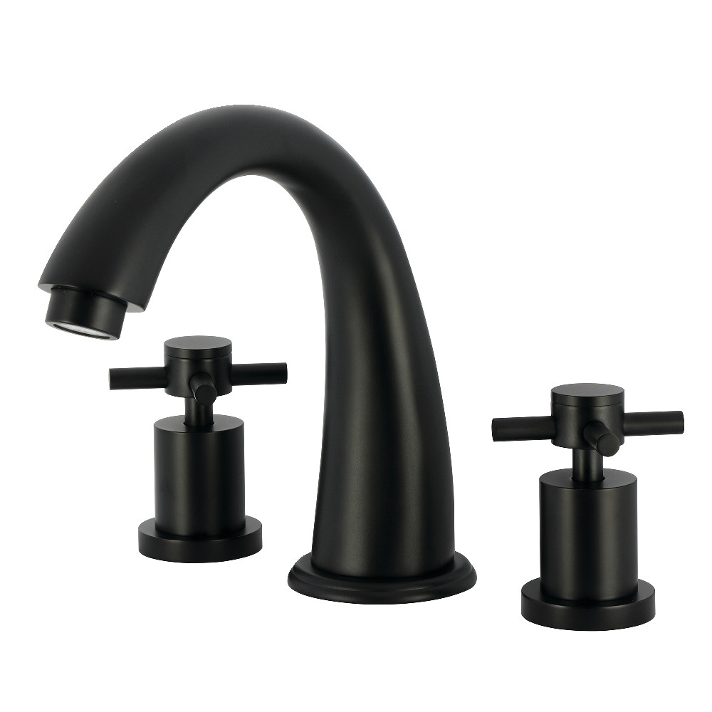 KS2360DX 8 x 7.31 x 8.53 in. Concord Two-Handle Deck Mount Roman Tub Faucet, Matte Black