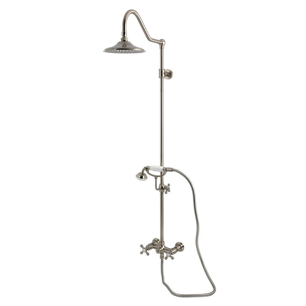 CCK3668AX 21.81 x 6 x 49.93 in. Wall Mount Rain Drop Shower System with Hand Shower - Brushed Nickel