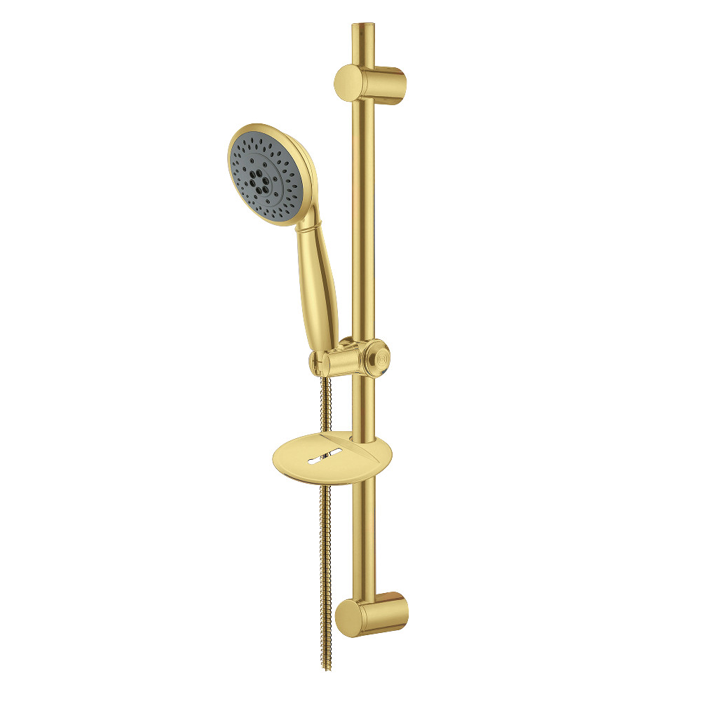 KX2522SBBPB Vil Bosch 5-Function Hand Shower with Slide Bar Kit - Polished Brass