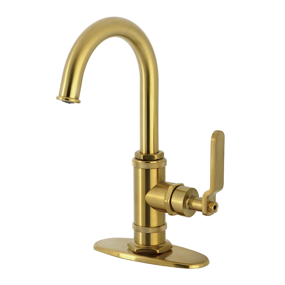 Picture of Kingston Brass KSD8507KL Whitaker Single-Handle Bar Faucet - Brushed Brass