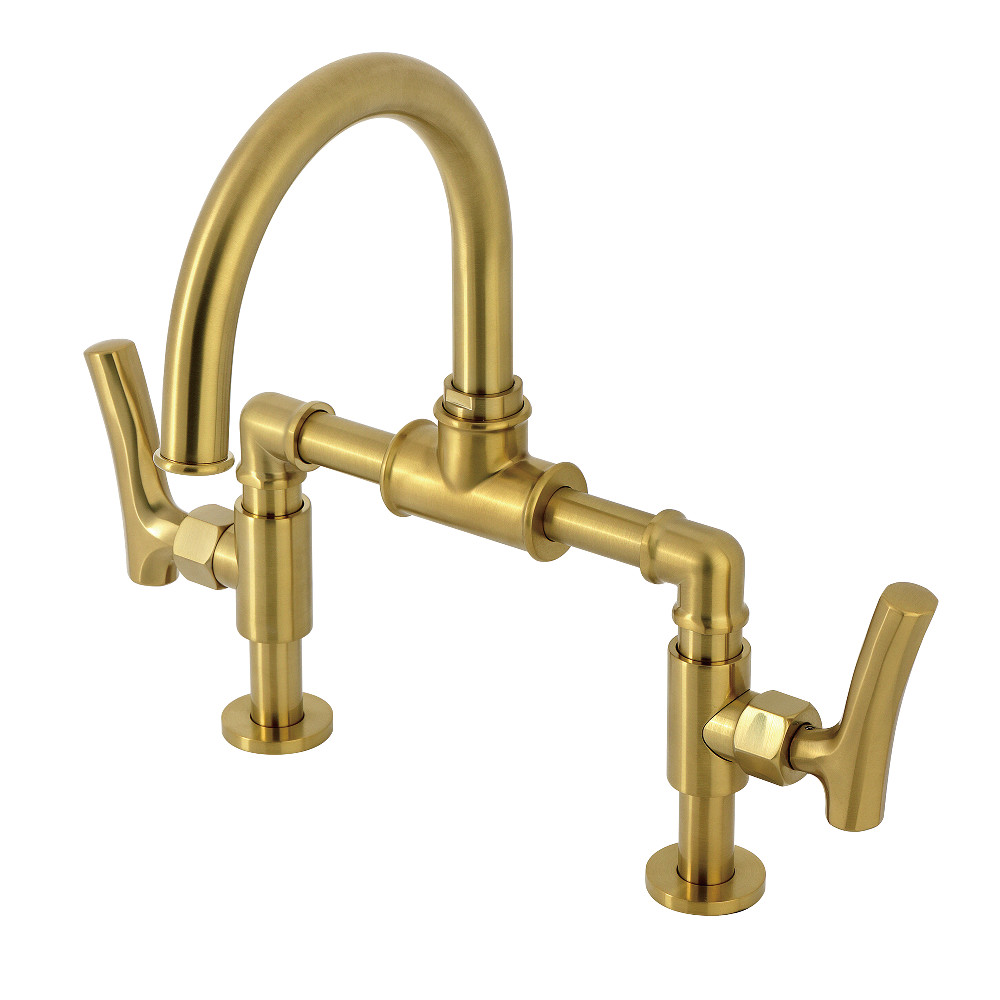 KS2177TKL Bridge Bathroom Faucet with Brass Pop-Up - Brushed Brass