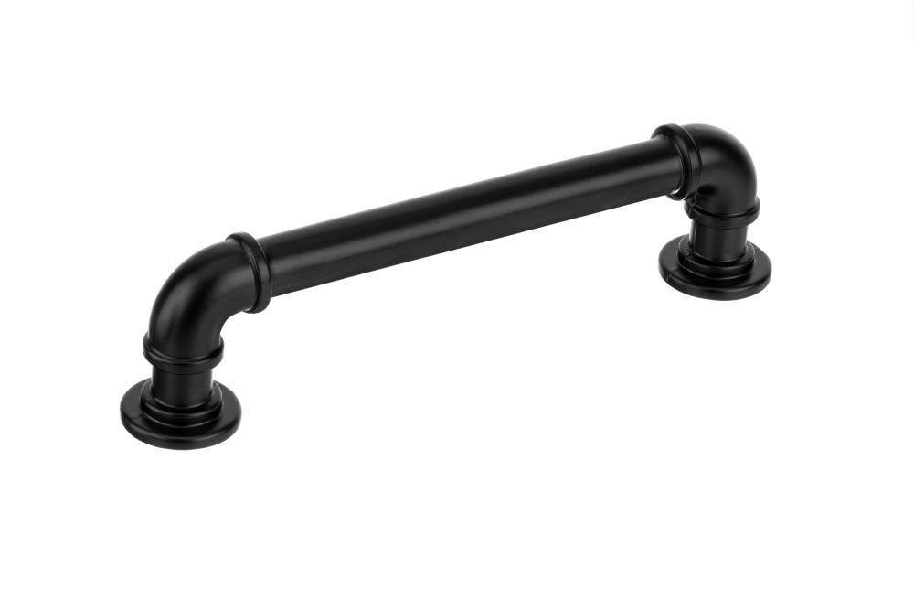 RBP22091MB Industrialist Cabinet Industrial Pipe Pull for Kitchen, 128 mm - Matte Black