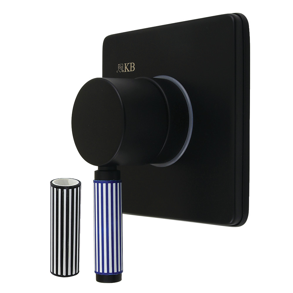 KS3040KPS Verona Single-Handle Three-Way Diverter Valve with Square Trim Kit - Matte Black