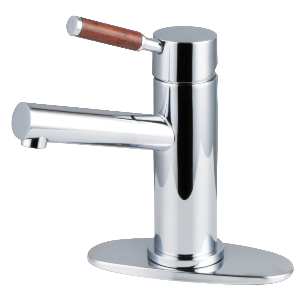 LS8421DWL Wellington One-Handle Single-Hole Bathroom Faucet with Deck Plate & Push Pop-Up Drain - Polished Chrome