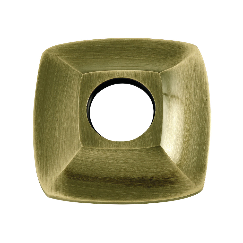 K110F3SQ Gehry Rounded Square Shower Arm Flange - Antique Brass