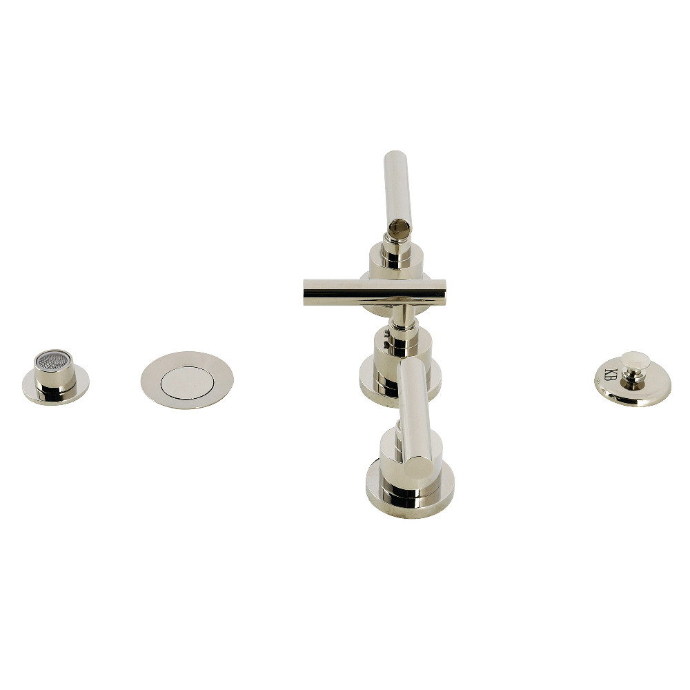 KB6326CML Manhattan Three-Handle Bidet Faucet with Brass Pop-Up - Polished Nickel