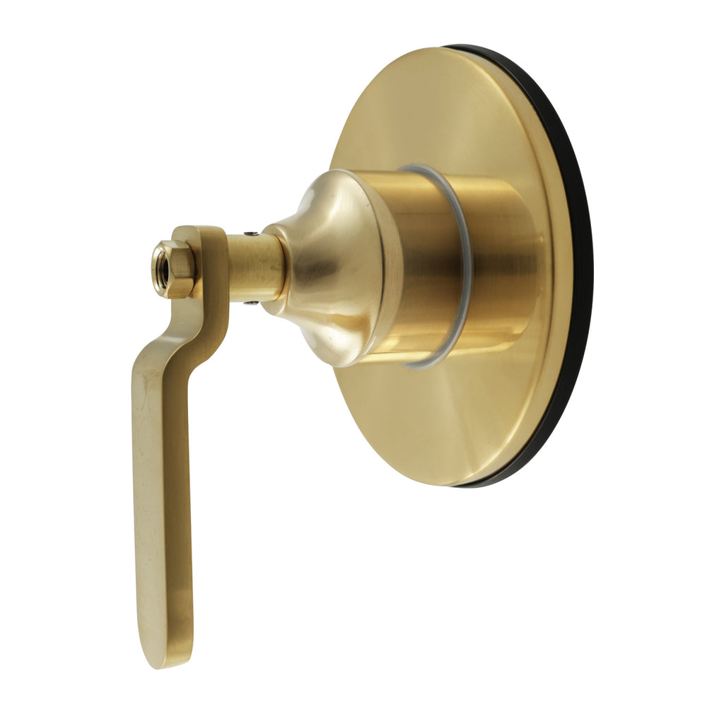 KS3037KL Whitaker Single-Handle Three-Way Diverter Valve with Round Trim Kit, Brushed Brass