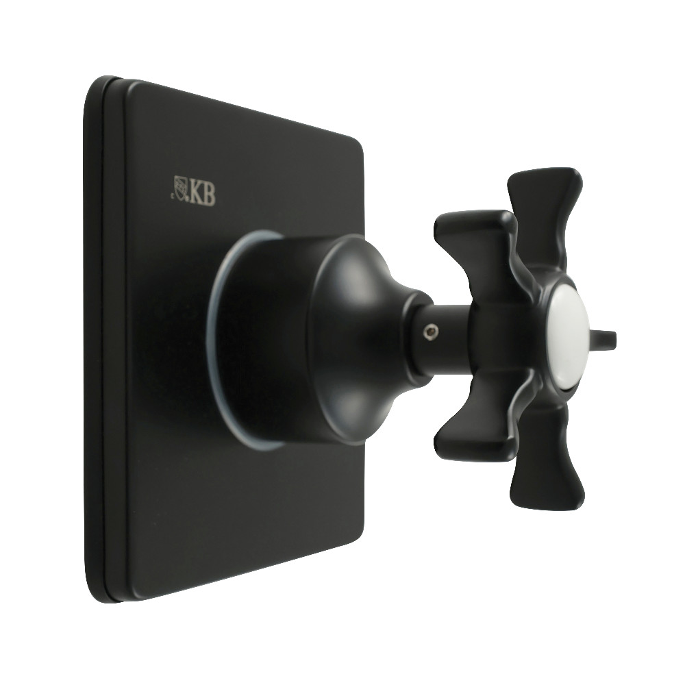 KS3040NX Hamilton Single-Handle Three-Way Diverter Valve with Square Trim Kit - Matte Black