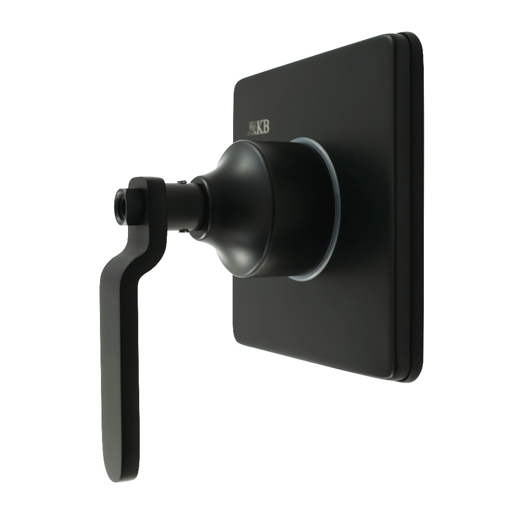 KS3040KL Whitaker Single-Handle Three-Way Diverter Valve with Square Trim Kit - Matte Black