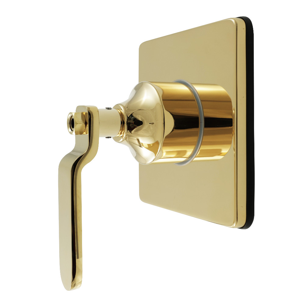 KS3042KL Whitaker Single-Handle Three-Way Diverter Valve with Square Trim Kit - Polished Brass