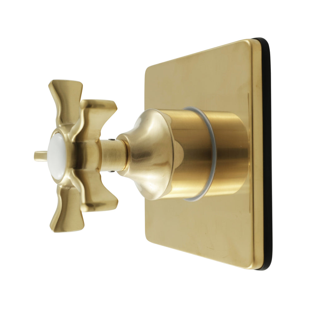 KS4047NX Hamilton Single-Handle Six-Way Diverter Valve with Square Trim Kit, Brushed Brass