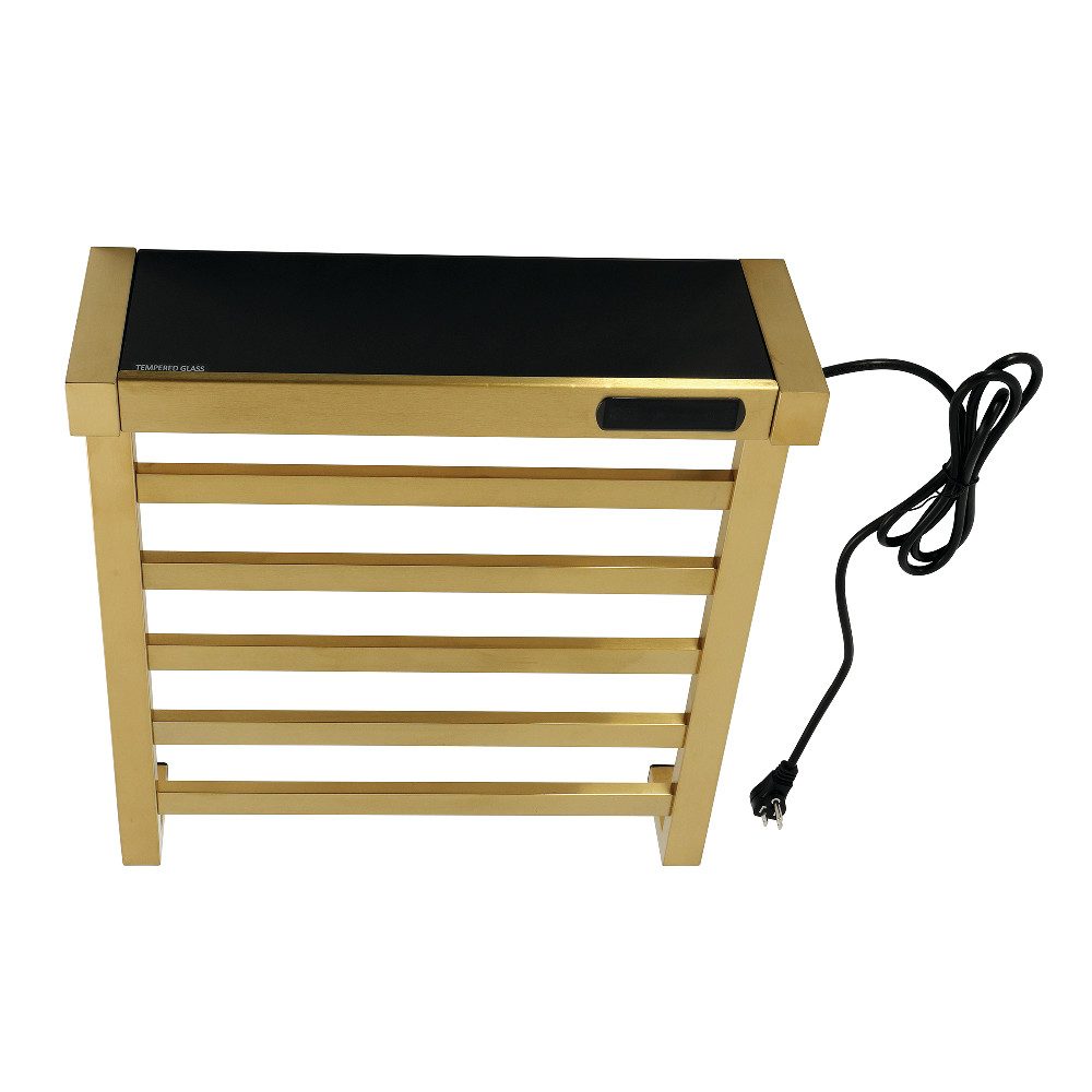 DTC182037 Markus Wall Mount Plug-In Towel Warmer - Brushed Brass