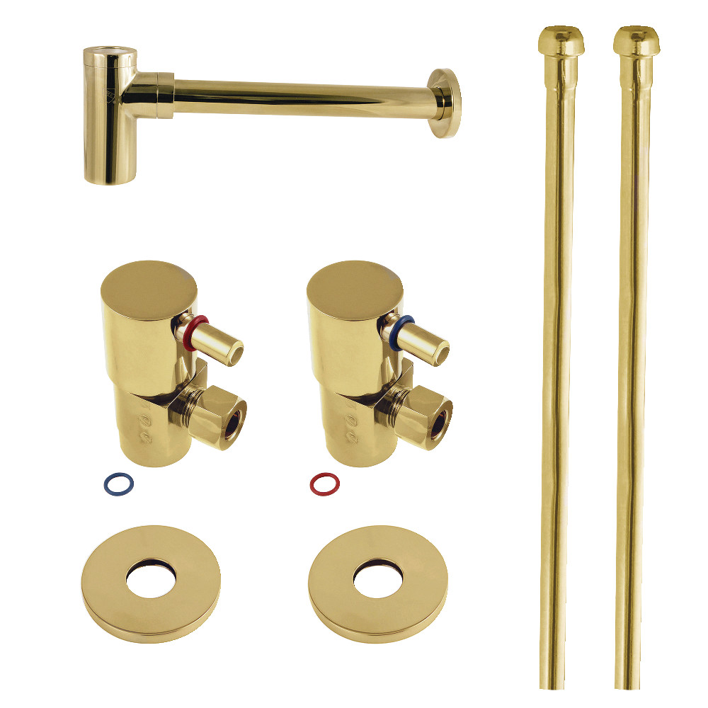 Modern Sink Trim Kit - Polished Brass - 30 in. - Elegant Design