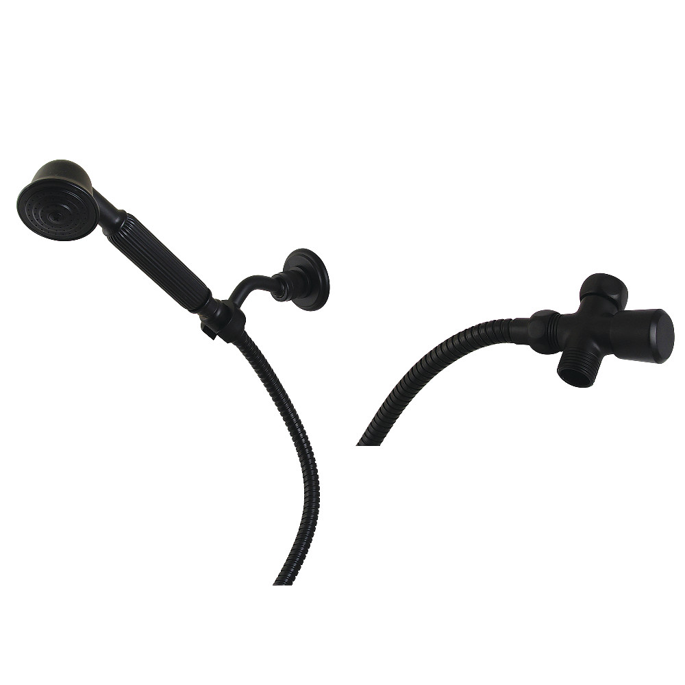 Vintage Hand Shower Kit - Matte Black - 59-inch Hose - Durable Brass Construction