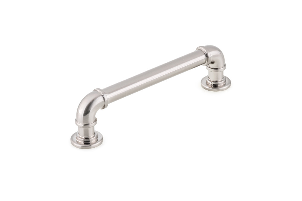 RBP22091BN Industrialist Cabinet Industrial Pipe Pull for Kitchen, 128 mm - Brushed Nickel
