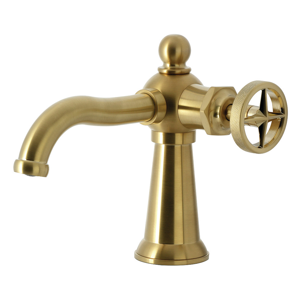 KS3547RNX Ostro One-Handle Single-Hole Bathroom Faucet with Push Pop-Up Drain - Brushed Brass