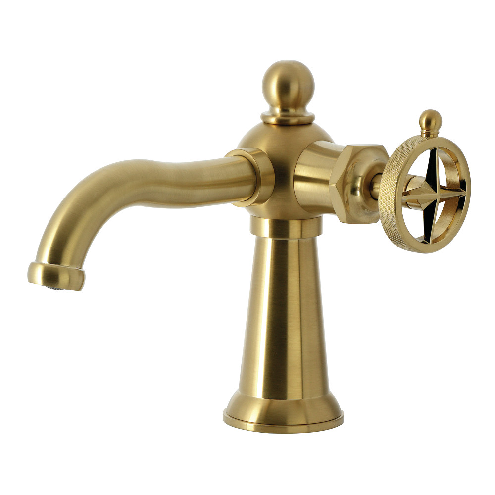 KS3547RNK Levante One-Handle Single-Hole Bathroom Faucet with Push Pop-Up Drain - Brushed Brass