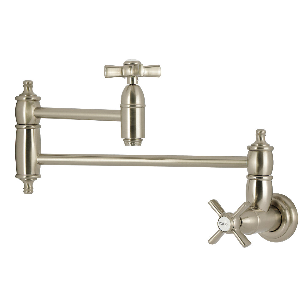 Picture of Kingston Brass KS3108ZX Millennium Wall Mount Pot Filler Faucet - Brushed Nickel
