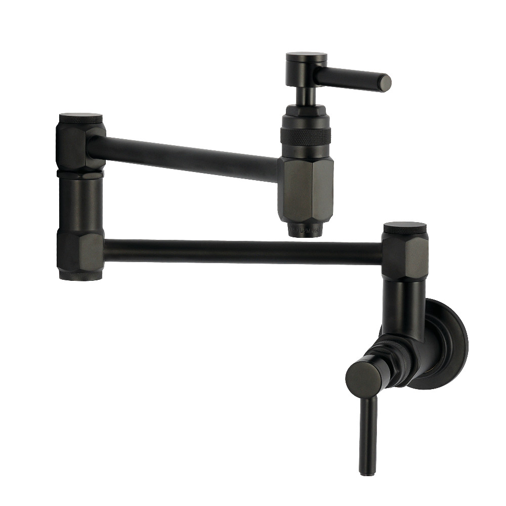 Picture of Kingston Brass KS5100DL Concord Wall Mount Pot Filler Faucet - Matte Black