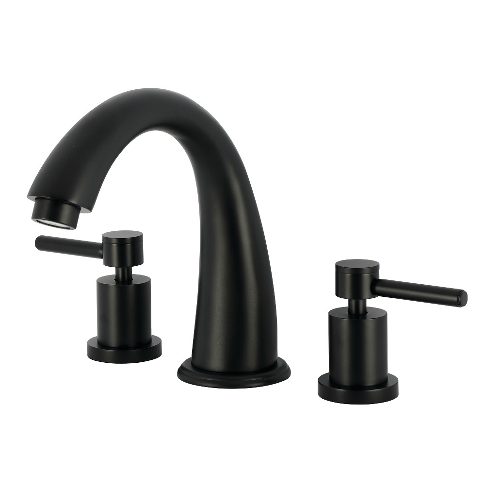 KS2360DL 8 x 7.31 x 8.53 in. Concord Two-Handle Deck Mount Roman Tub Faucet - Matte Black