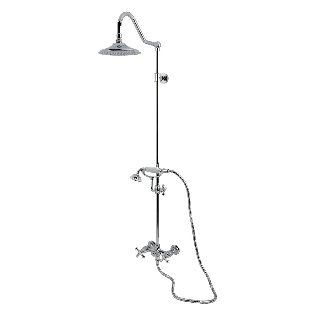 CCK3661AX 21.81 x 6 x 49.93 in. Wall Mount Rain Drop Shower System with Hand Shower - Polished Chrome