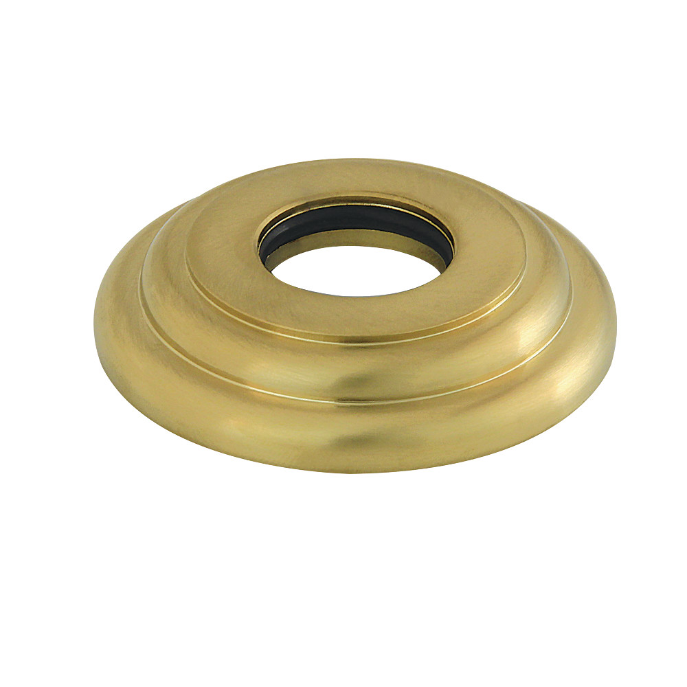 Round Shower Arm Flange - Brushed Brass - 2.18 in. - Decorative Design