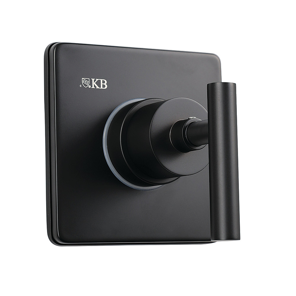 KS3040CML Manhattan Single-Handle Three-Way Diverter Valve with Square Trim Kit - Matte Black