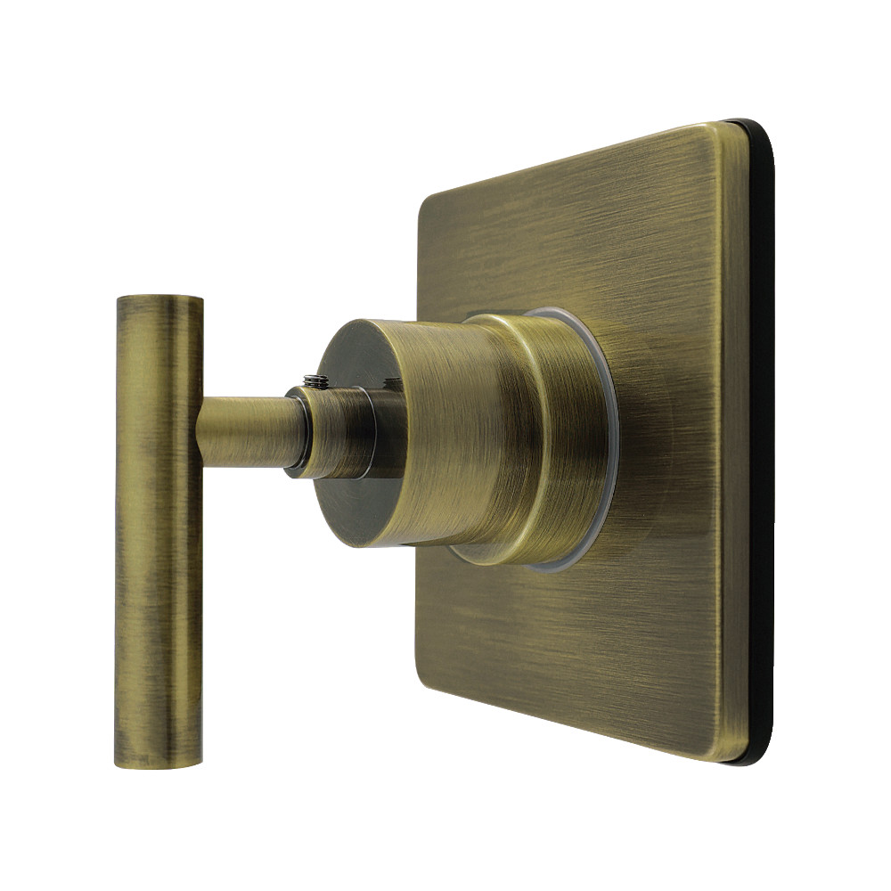 KS4043CML Manhattan Single-Handle Six-Way Diverter Valve with Square Trim Kit - Antique Brass