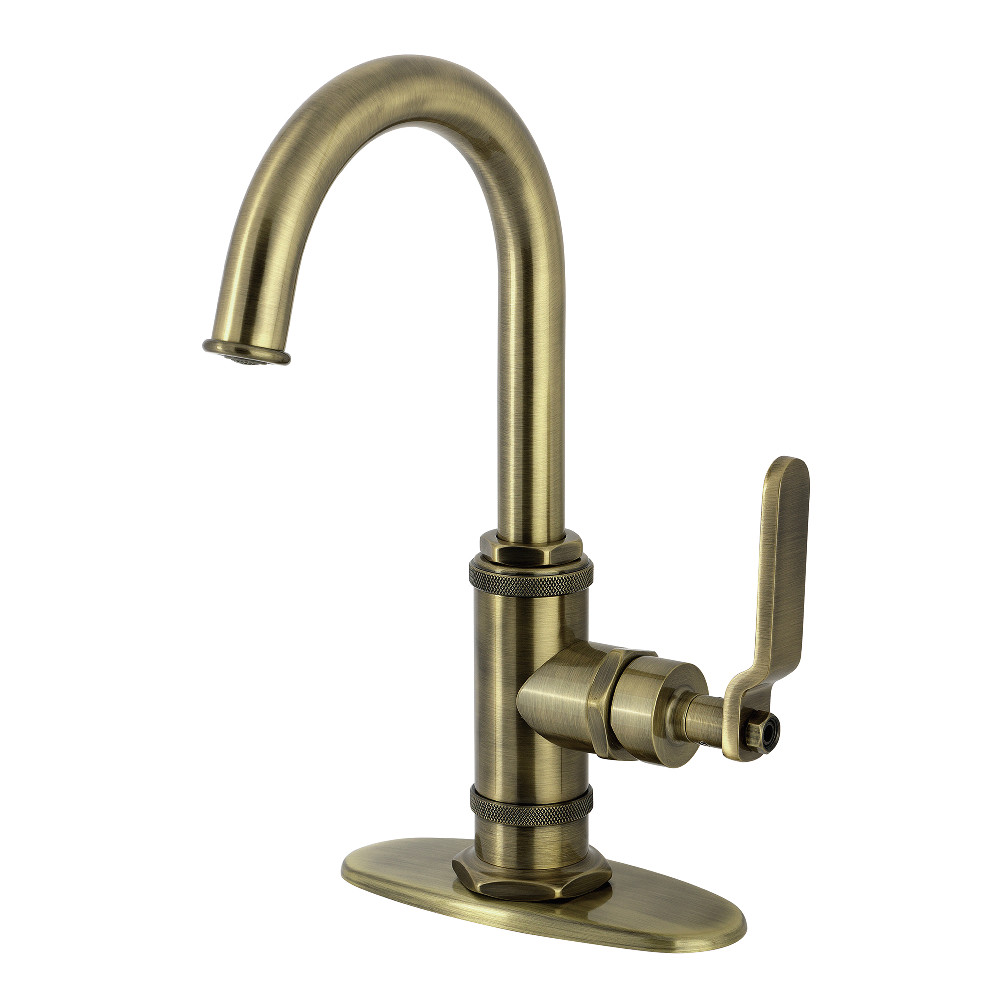Picture of Kingston Brass KSD8503KL Whitaker Single-Handle Bar Faucet - Antique Brass