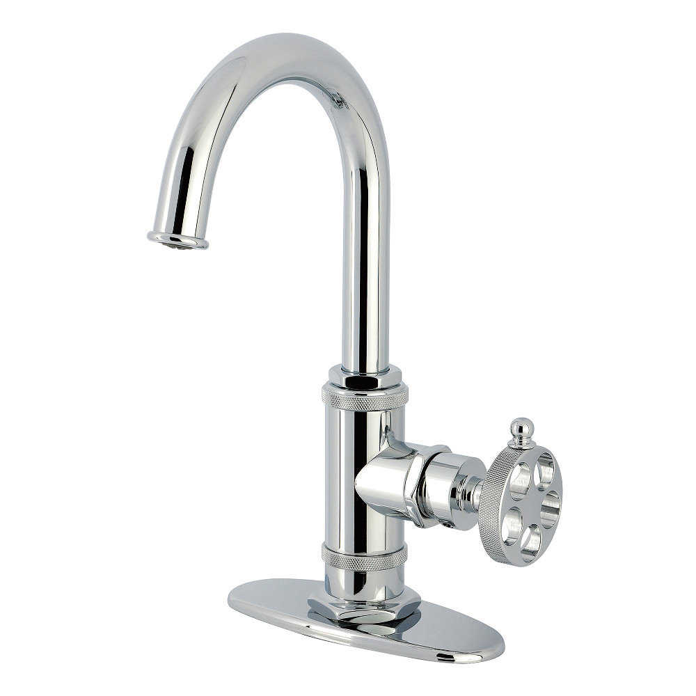 Picture of Kingston Brass KSD8501RKZ Wendell Single-Handle Bar Faucet with Knurled Handle - Polished Chrome