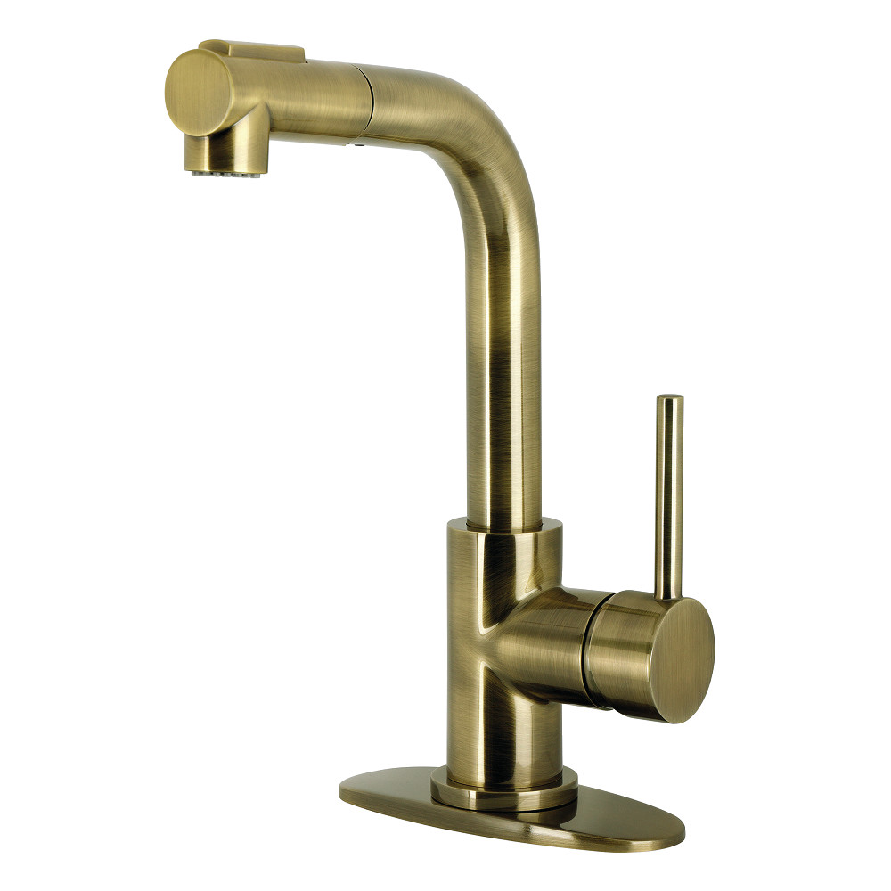 Picture of Kingston Brass LS241DLAB Concord Single-Handle Pull-Out Bar Faucet - Antique Brass