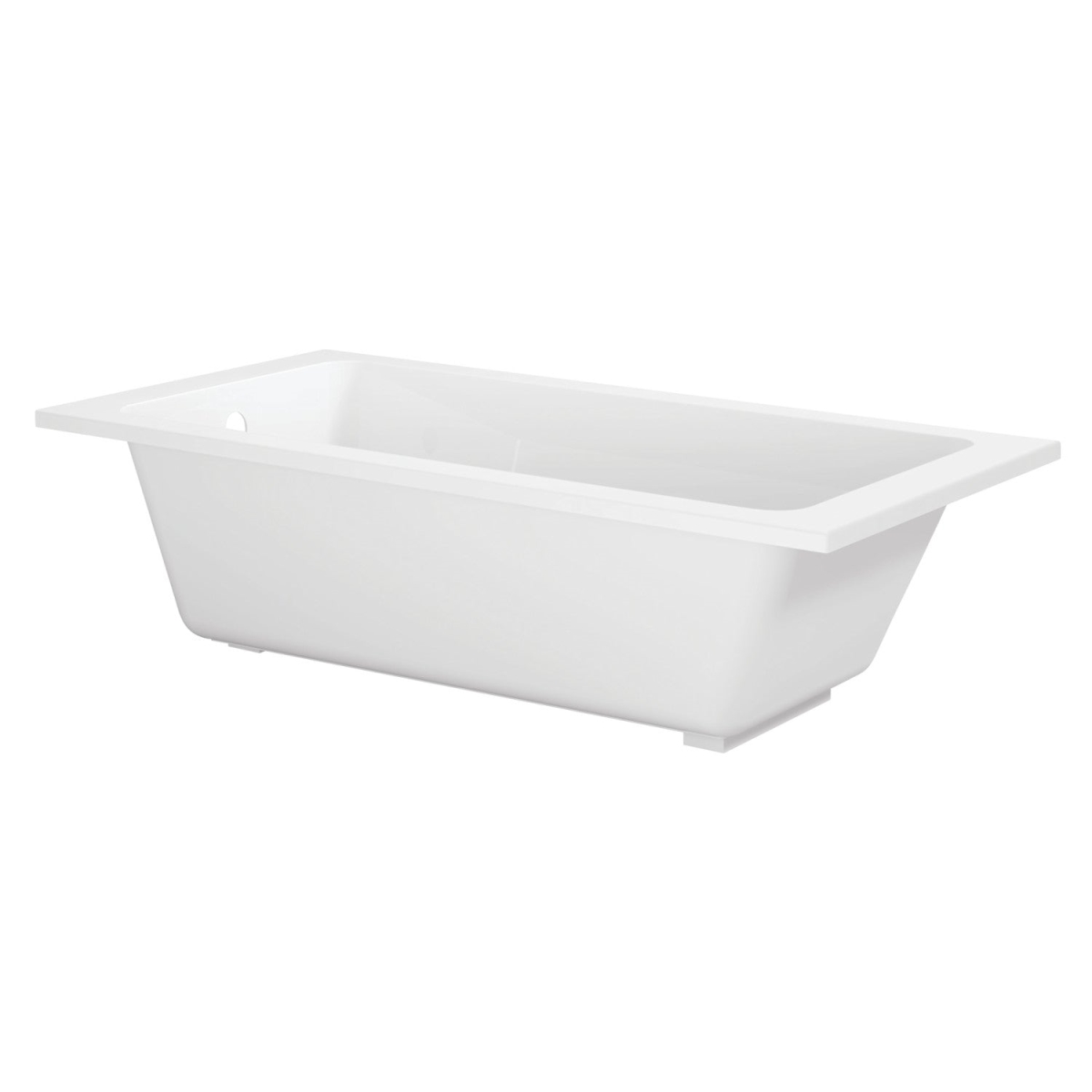 VTPN673419T 66.94 x 34 x 19 in. Acrylic Rectangular Drop-In Tub with Anti-Skid Surface, Glossy White