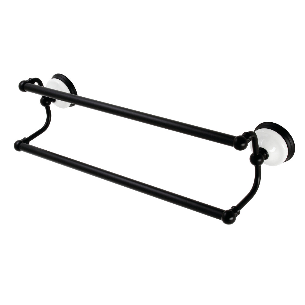 BA11318MB Vintage 18 in. Double Towel Bar - Matte Black