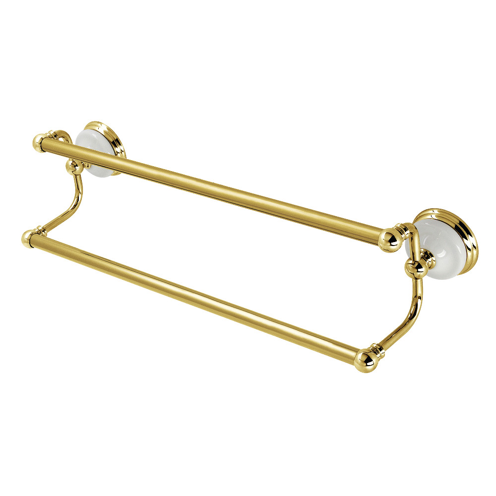BA11318PB Vintage 18 in. Double Towel Bar - Polished Brass