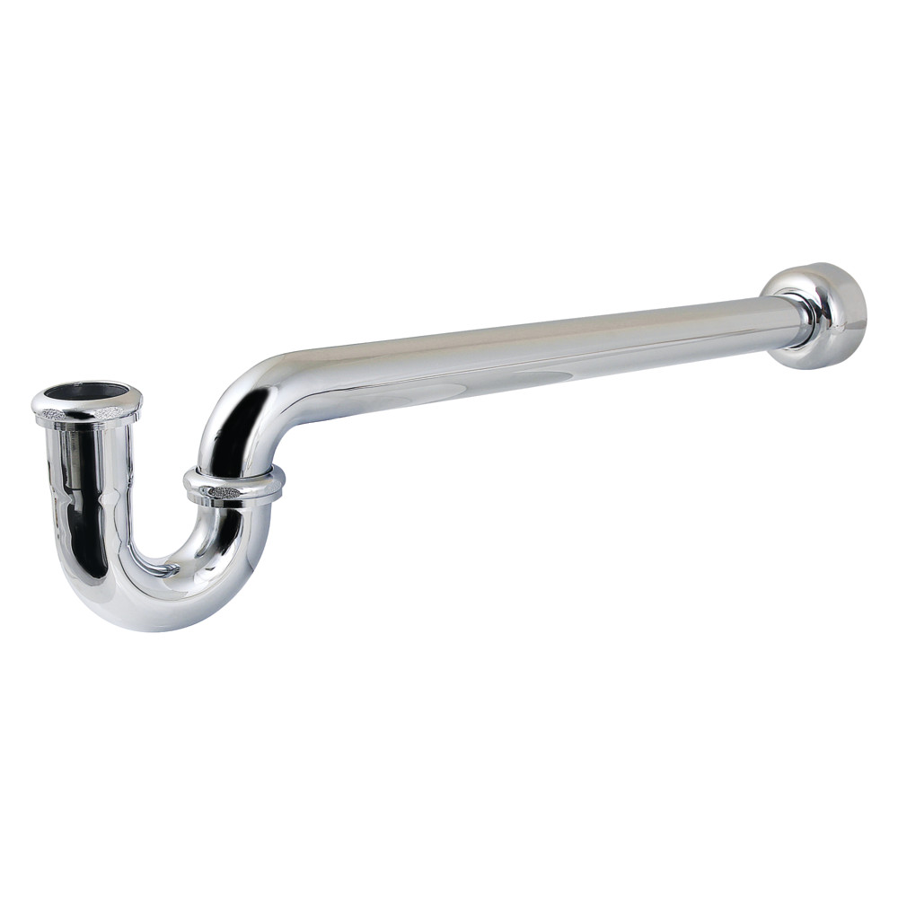 CC9241 1.25 or 1.5 x 1.5 in. P-Trap with Box Flange, 24 in. Length, 18 Gauge - Polished Chrome