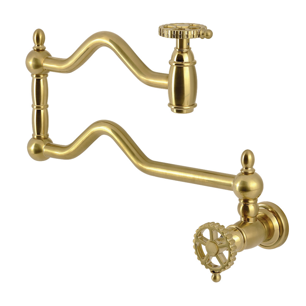 Picture of Kingston Brass KS2107CG 25.75 x 2.18 x 9.18 in. Fuller Wall Mount Pot Filler Faucet - Brushed Brass