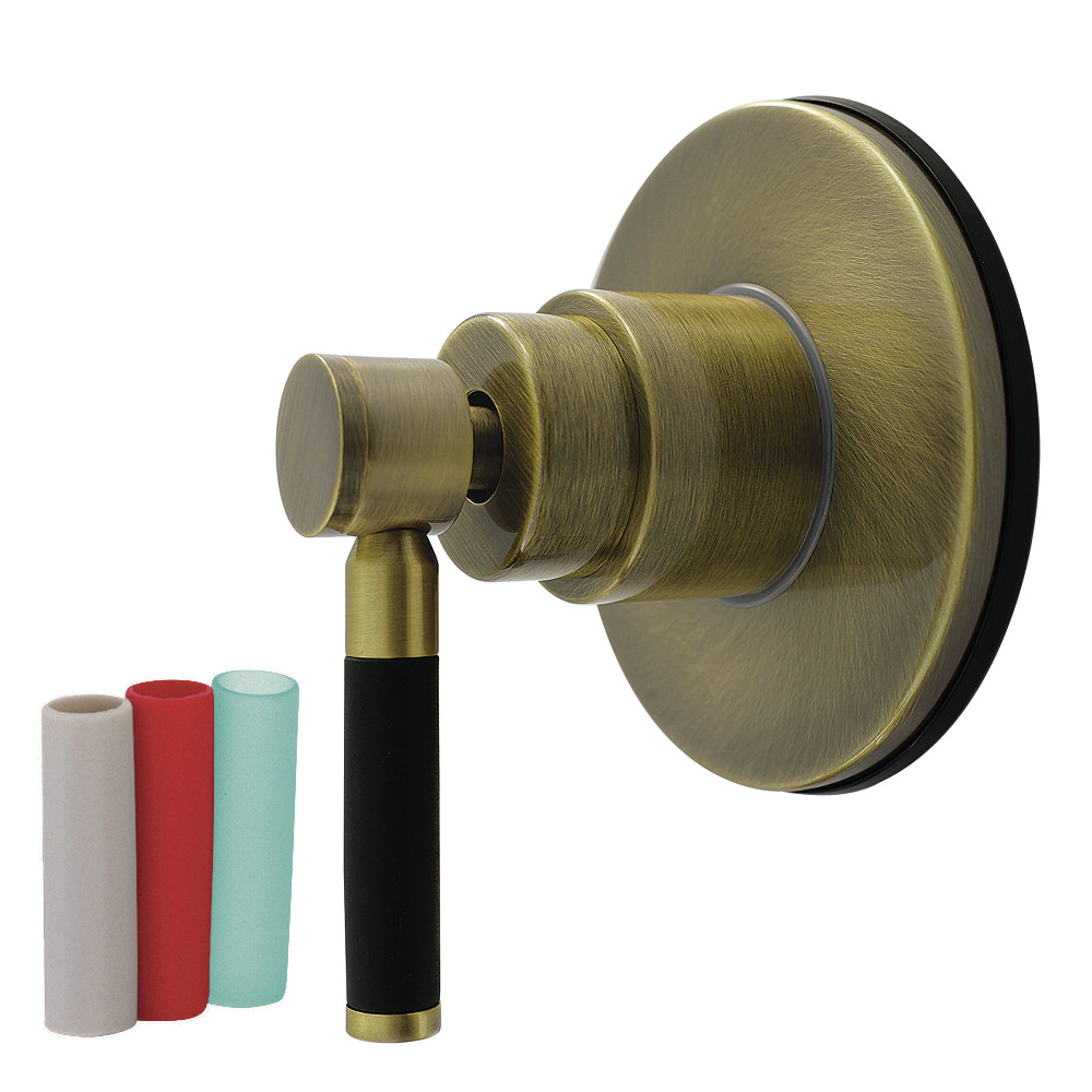 KS4033DKL Kaiser Single-Handle Six-Way Diverter Valve with Round Trim Kit - Antique Brass