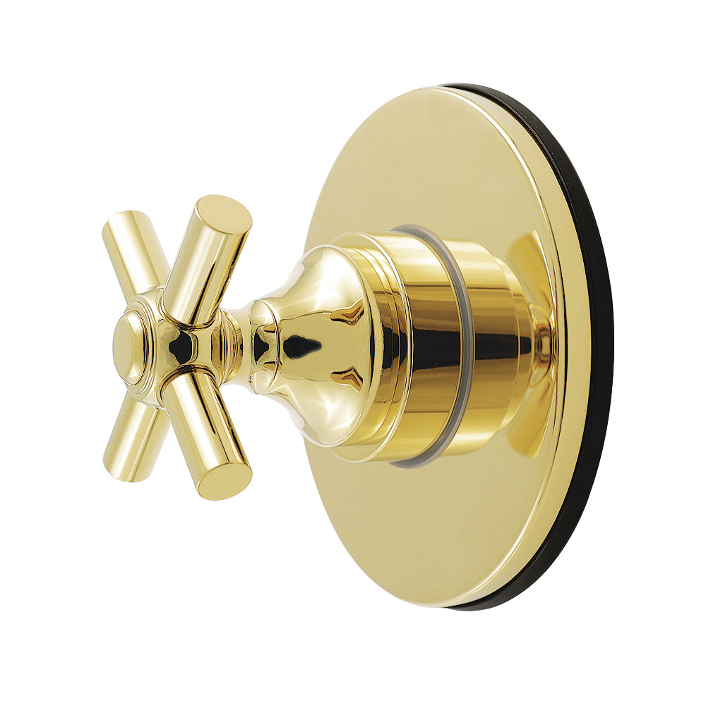 KS4032EX Elinvar Single-Handle Six-Way Diverter Valve with Round Trim Kit - Polished Brass