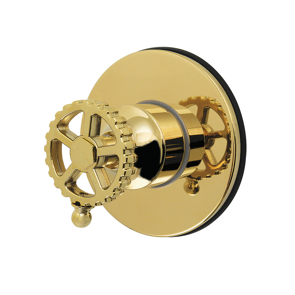 KS4032CG Fuller Single-Handle Six-Way Diverter Valve with Round Trim Kit - Polished Brass