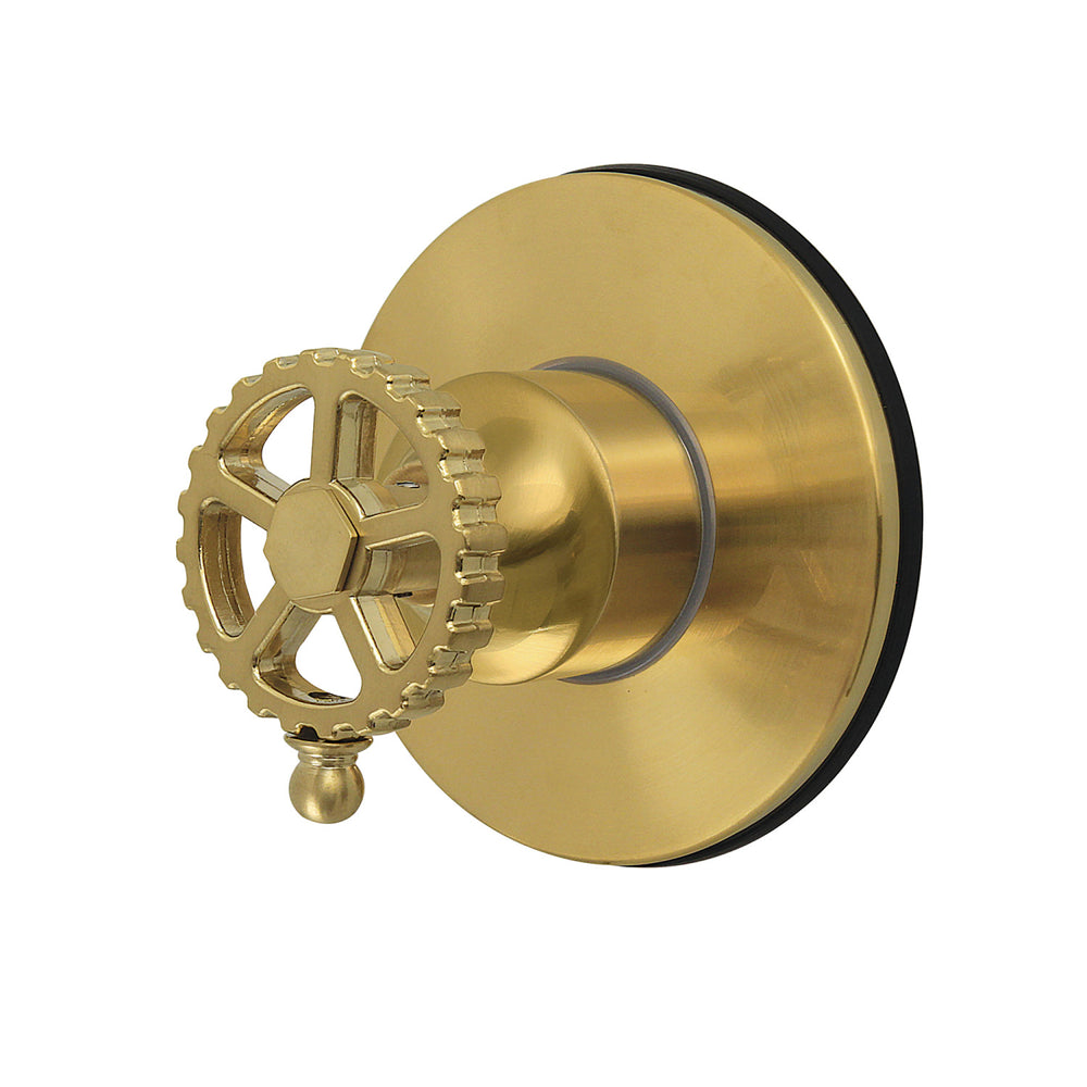 KS4037CG Fuller Single-Handle Six-Way Diverter Valve with Round Trim Kit, Brushed Brass