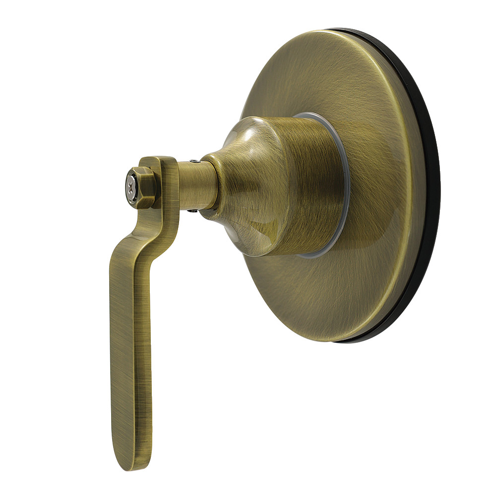 KS4033KL Whitaker Single-Handle Six-Way Diverter Valve with Round Trim Kit - Antique Brass
