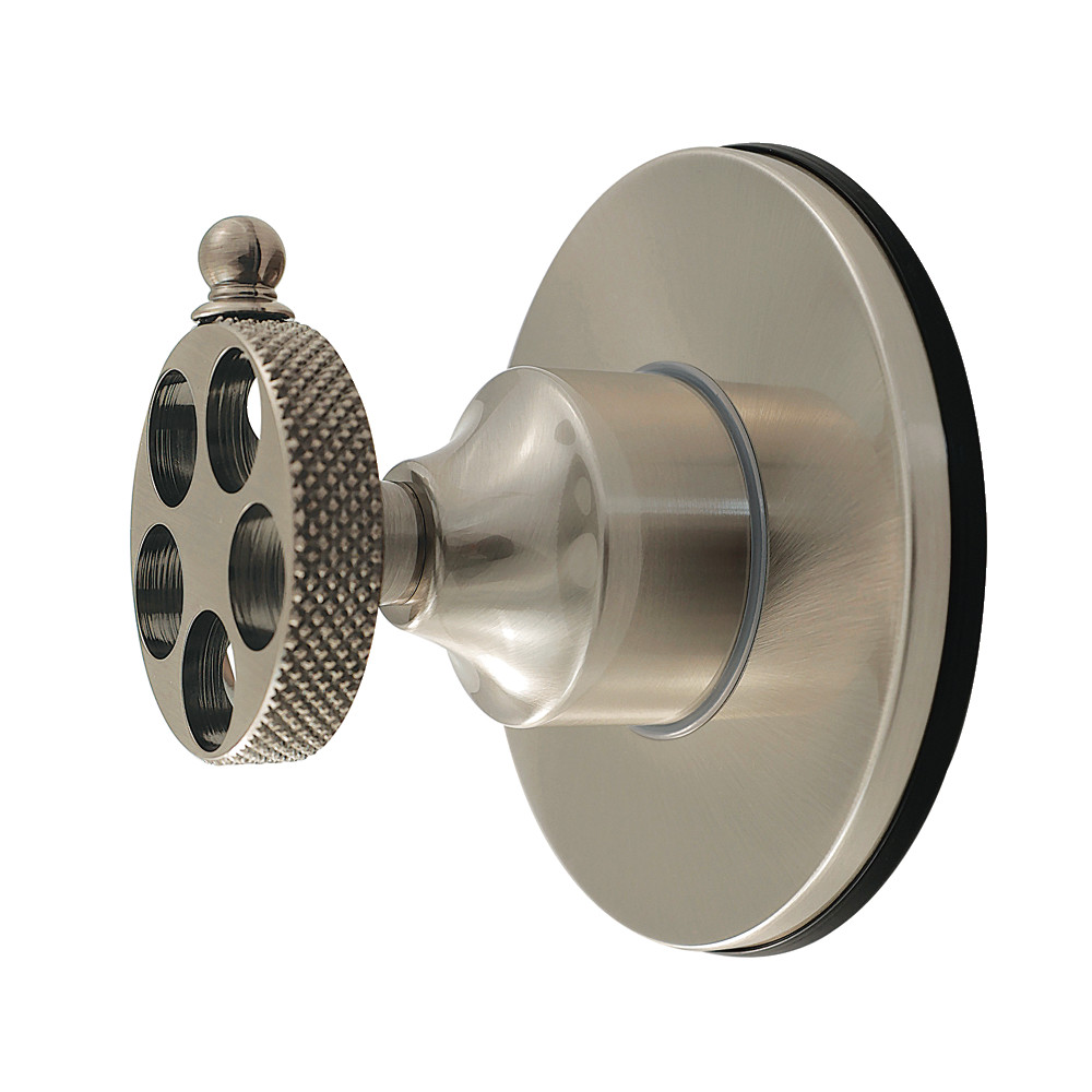 KS4038RKX Webb Single-Handle Six-Way Diverter Valve with Knurled Handle & Round Trim Kit - Brushed Nickel