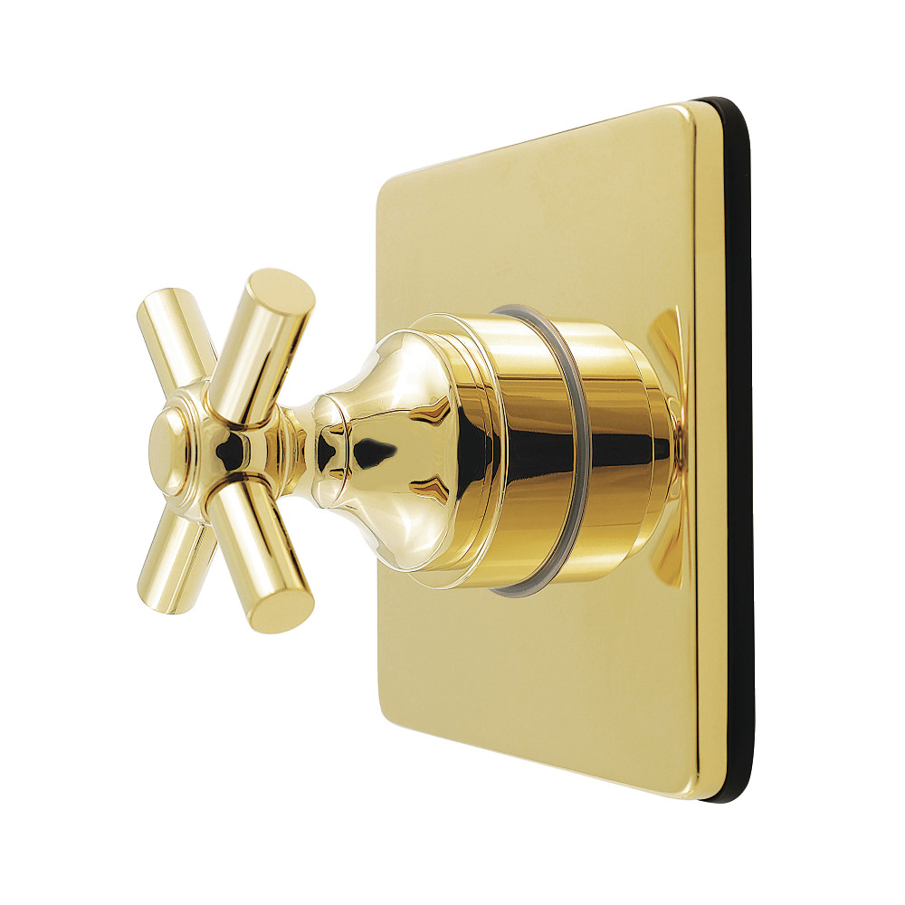 KS4042EX Elinvar Single-Handle Six-Way Diverter Valve with Square Trim Kit - Polished Brass