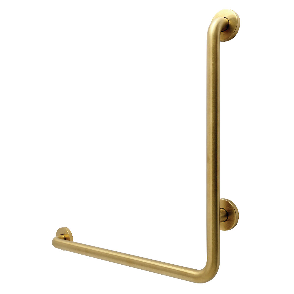 GBL1424CSL7 Made To Match 24 x 24 in. L-Shaped Stainless Steel ADA Grab Bar - Left Hand - Brushed Brass