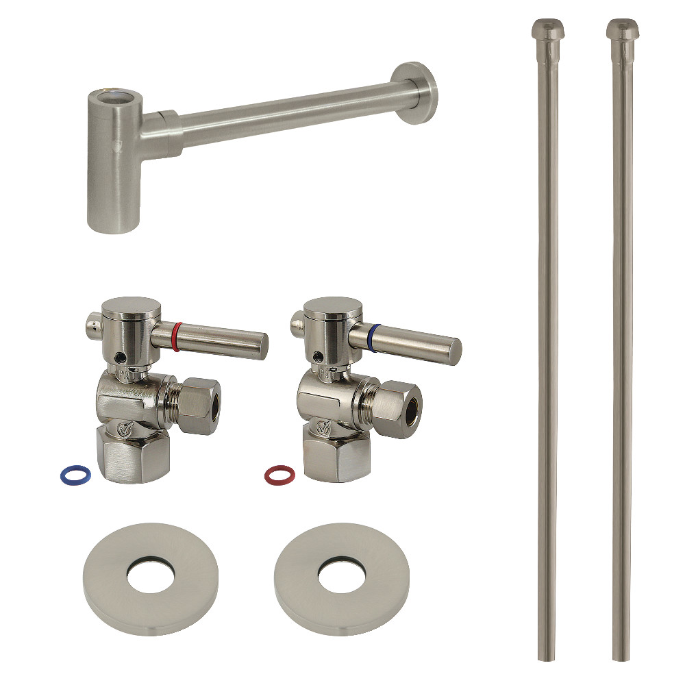 CC43108DLLKB40 Trimscape Modern Plumbing Sink Trim Kit with Bottle Trap - Brushed Nickel