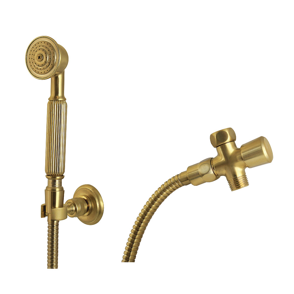 KX1077SD 7.5 x 2.06 x 3 in. Vintage Hand Shower Kit - Brushed Brass