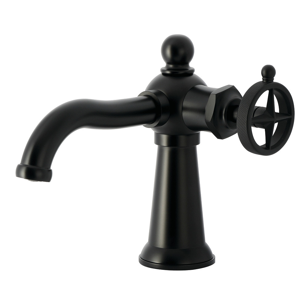 KS3540RNK Levante One-Handle Single-Hole Bathroom Faucet with Push Pop-Up Drain - Matte Black