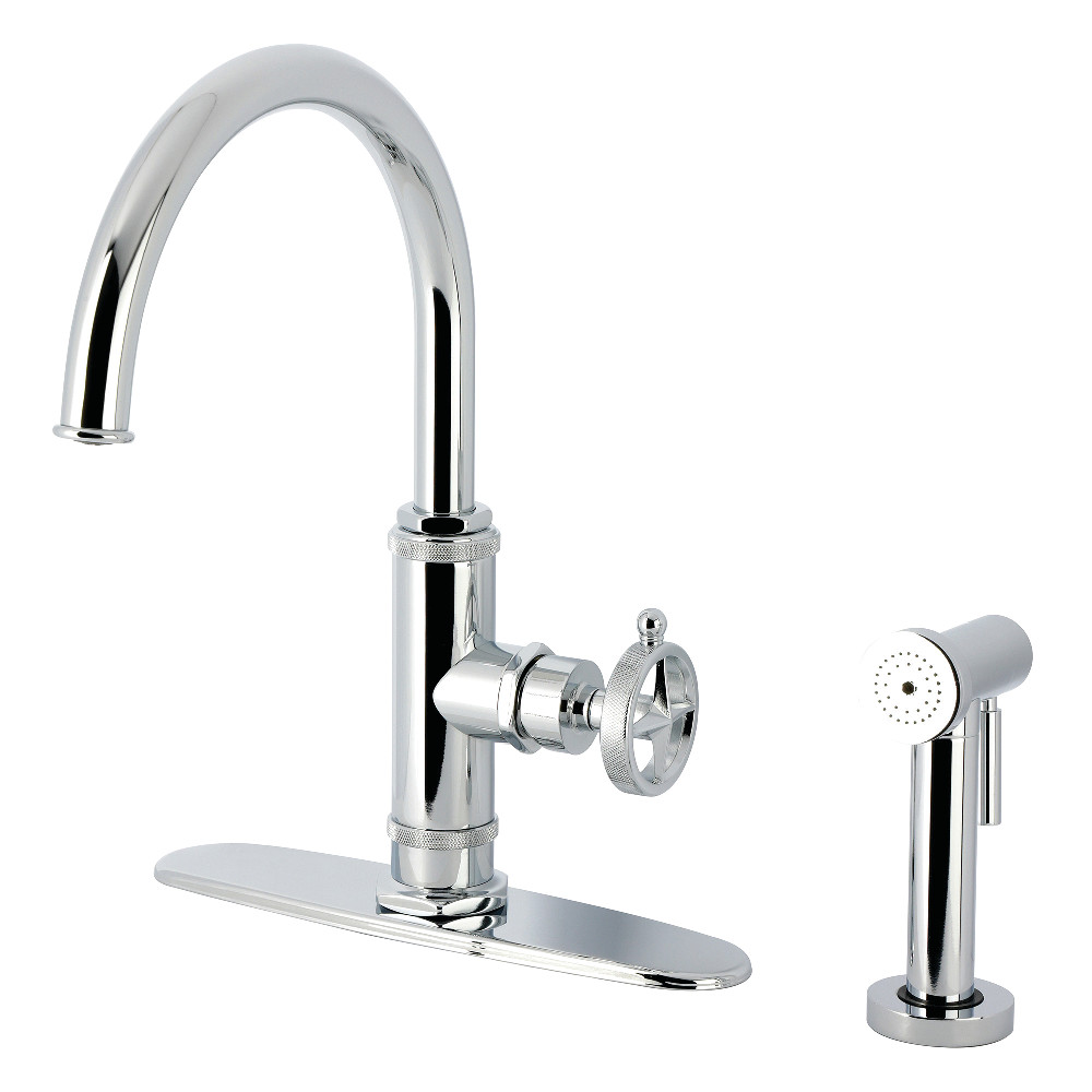 Picture of Kingston Brass KSD2431RNK Levante Single-Handle Kitchen Faucet - Polished Chrome